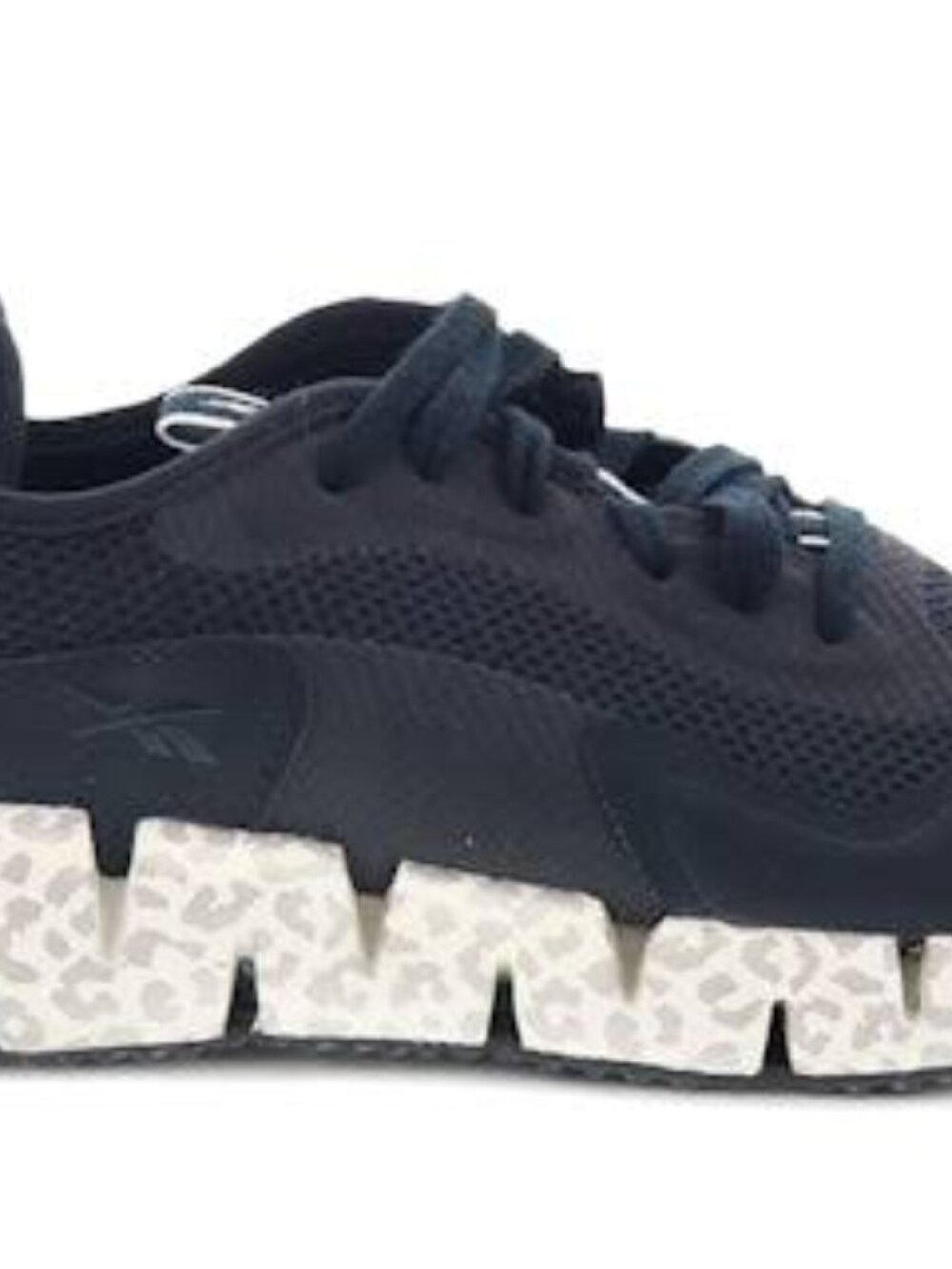 Reebok Zig Dynamica Sneaker with Black Leopard Print Sole - Picture 3 of 10
